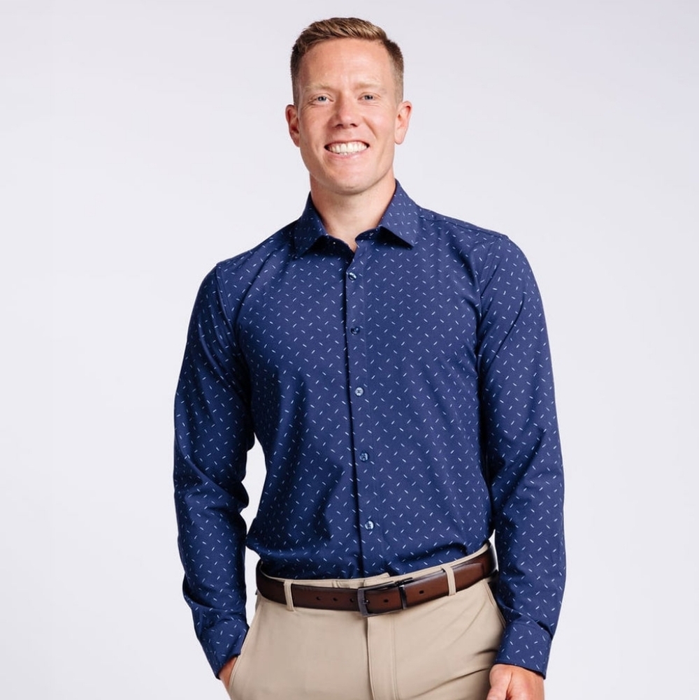 Teren Navy Dress Shirt